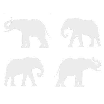 Décalcomanie murale motif éléphant
