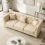 Canapé Chesterfield modulaire 3 places léger avec 2 repose-pieds, similicuir et pieds en métal Light-1704650752-1704650764