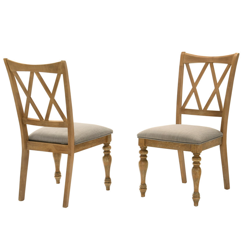 Chaises d'appoint en chêne naturel antique 2 pièces Halt Whistle 