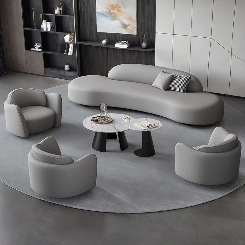 Ensemble de salon 5 pièces Tabbatha, Gris