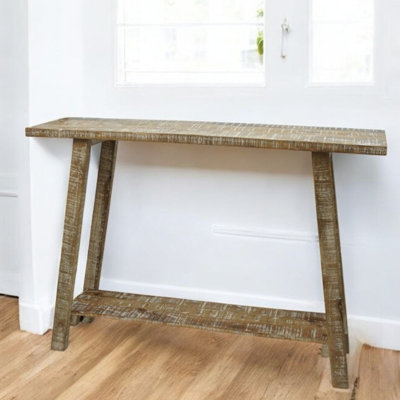 Hand-crafted Rustic Natural Mango Wood Console Table