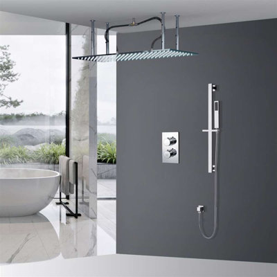 Système de douche numérique à pluie Avola avec valve brute Avola