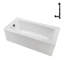 Baignoire en alcôve en acrylique blanc brillant avec drain externe 60 po x 30 po Streamline-101699311