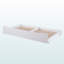 Lit gigogne simple Nyx, finition chêne et blanc