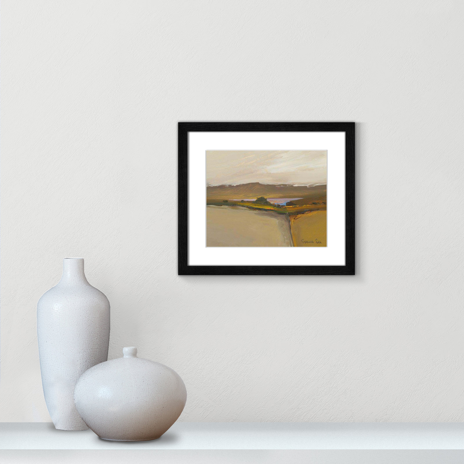 Heaven and Earth IV Print, Black Framed, 13" H x 15" W x 0.75" D