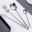 Cutlery Set, 24-Piece Home Safety Stainless Steel Flatware Set, High-Grade Mirror Polishing Silverware Set Service For 6, Includes Knives, Forks, Spoons, For Home And Kitchen With Premium Box