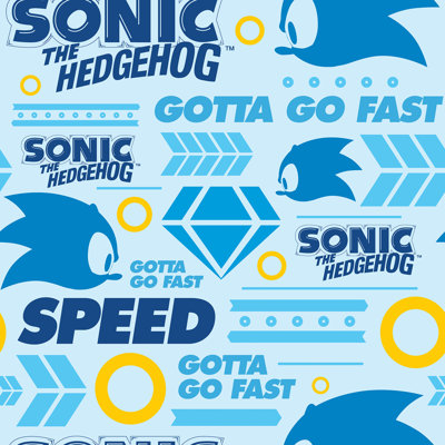 Sonic The Hedgehog Gotta Go Fast Peel and Stick Wallpaper