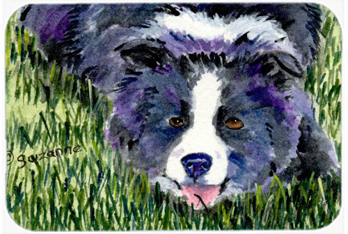 Border Collie Glass Cutting Board