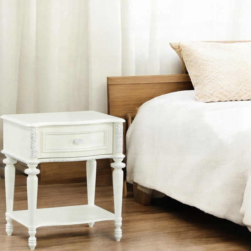 Table de chevet avec tiroir et rangement élégant pour la chambre à coucher