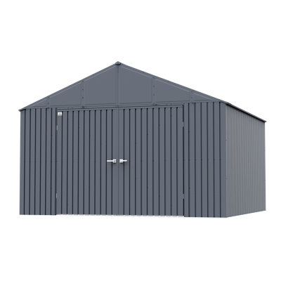 Elite Steel Storage Shed, 12X12, Anthracite