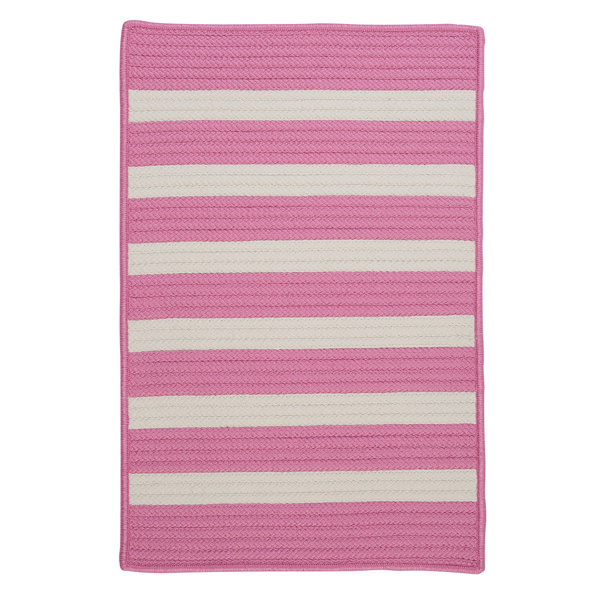 Viv + Rae Georg Striped Pink Indoor / Outdoor Area Rug | Wayfair