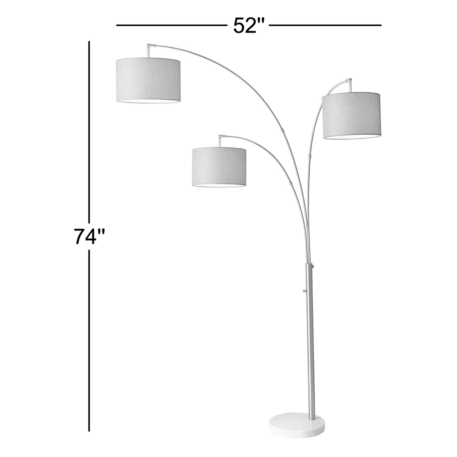Felice 74'' Floor Lamp, Black, Natural/Black