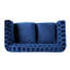 Velours bleu marine foncé pour un style de salon élégant avec des coussins moelleux
