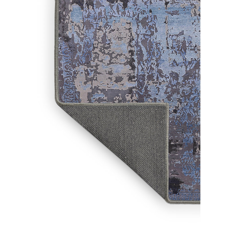 Tapis bleu / gris Burkittsville, Rectangle 2 pi x 3 pi