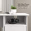 60W L Shaped Computer Desk with Storage in White-829555144