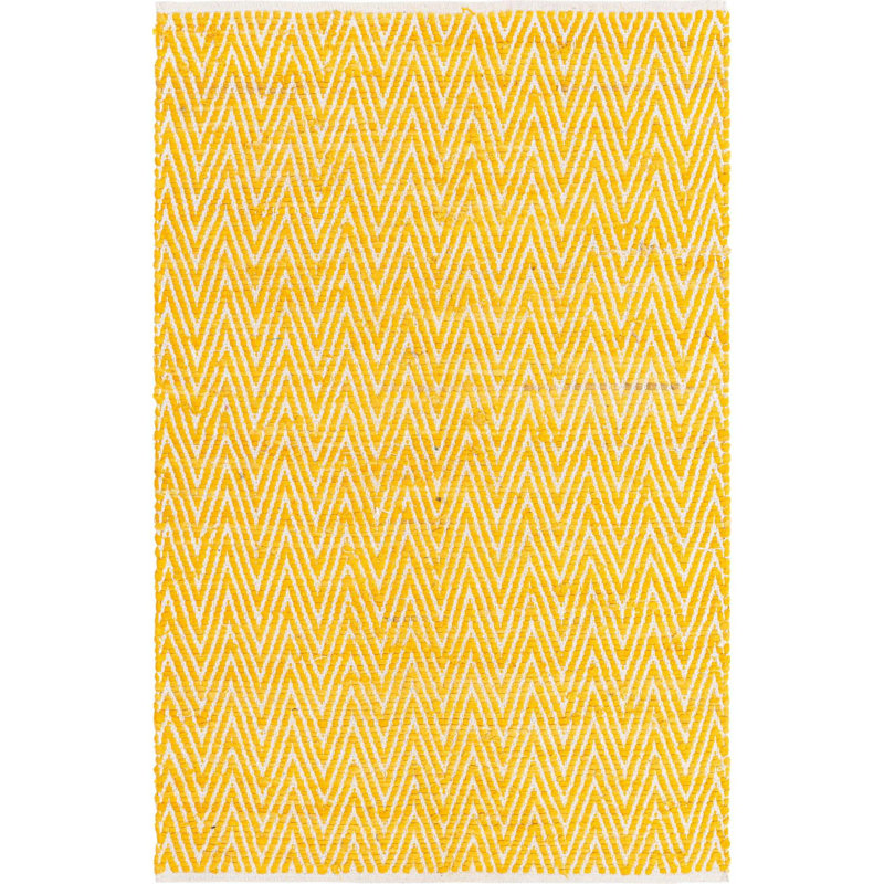 Skilah Cotton Chevron Indoor Rug, Rectangle 4'1" x 6'1"