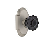 Cottage Plate with Crystal Black Door Knob