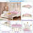 Extending Upholstered Daybed With Led Lights And Crown Headboard-678356269