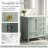 Velora 30" Vanity with Gold Handles – Soft-Close Door + 3 Graduated Drawers, White Ceramic Sink. Solid-Wood Frame, 4" Faucet Deck-551577052
