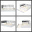Lit plateforme blanc avec rangement gigogne, tête de lit et espace sous le lit Baxter-1225138470