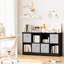 Bibliothèque cubique de 48 po de largeur à 8 cubes avec 4 bacs pliables en tissu-130085868