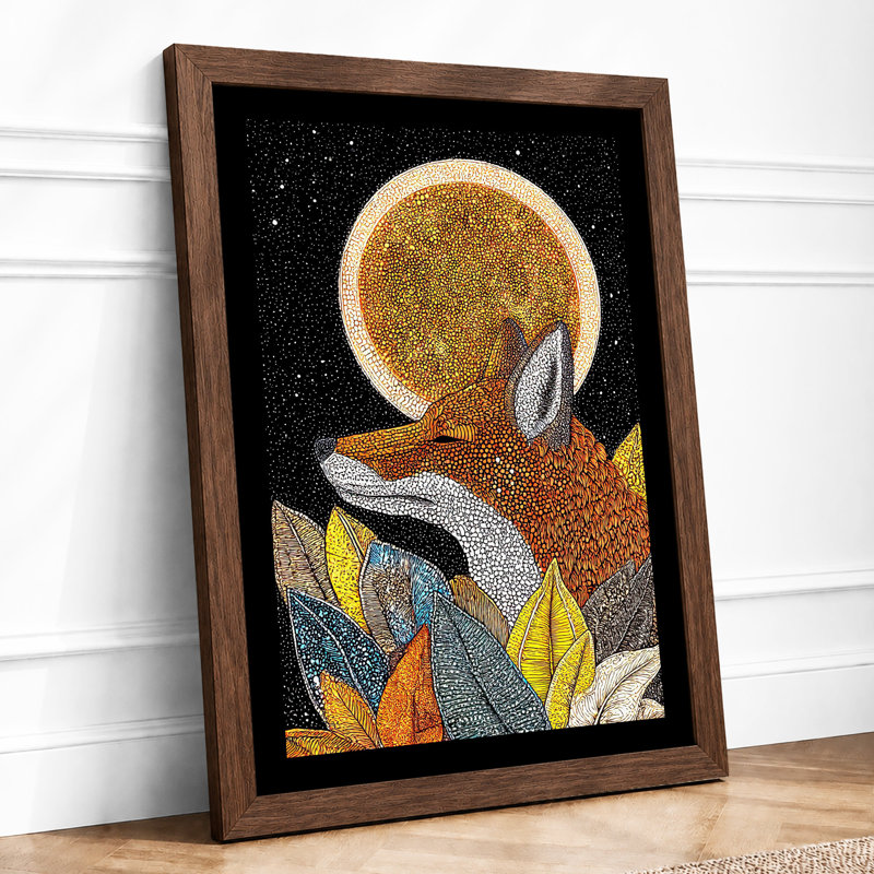 Astronaut Under Stars Boho - Print, A4 - 29.7 x 21.0 cm, Walnut