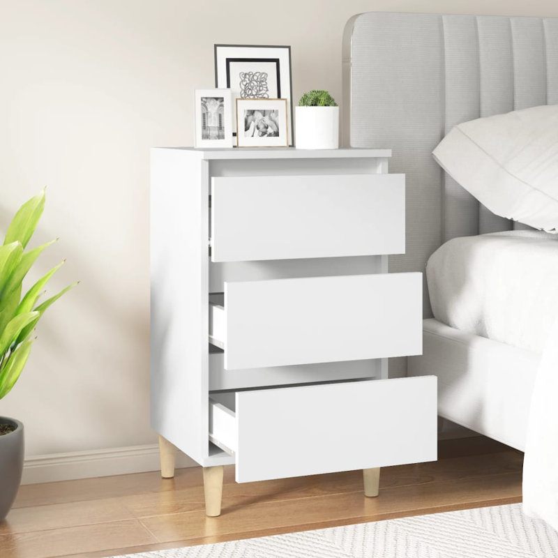 Laci-May 40cm W Bedside Table, White