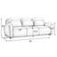 Canapé rembourré 78 pouces 3 places 78 pouces avec 3 coussins pour chambre à coucher, bureau, appartement