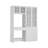 Paolina 78.7'' H x 63'' W Bookcase With Glass Doors And Drawers And Writting Desk