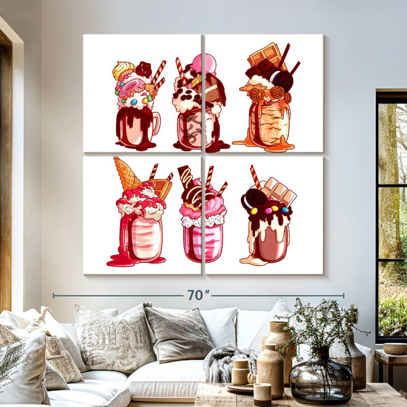 Yarlin surchargé Milkshakes, H 57 po x l 57 po