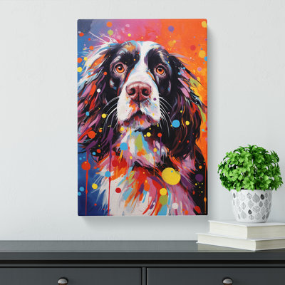 English Springer Spaniel Expressionism No.2 - Wrapped Canvas