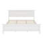 Lit plateforme, profil de ferme, tête de lit et lattes en bois de style Mid-Century moderne à profil bas-133668044-133668046