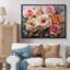 «Carnations Romantic Ruffles Patchwork», reproduction sur toile-481579465-481579466