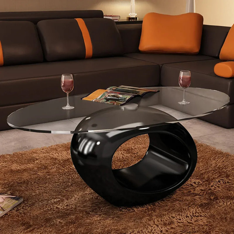 Stringer Solid Coffee Table, Black