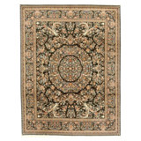 Hand Knotted Wool Area Rug in Black