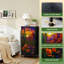 Commode 4 tiroirs pour chambre à coucher cactus vitrail Western Sunset fleur rouge roche désert paysage petite grande commode pour vêtements