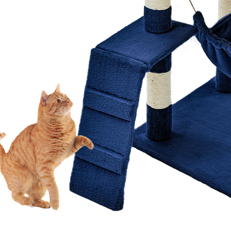 Diboll Cat Tree, Royal Blue, 53cm H x 43cm W x 37cm D