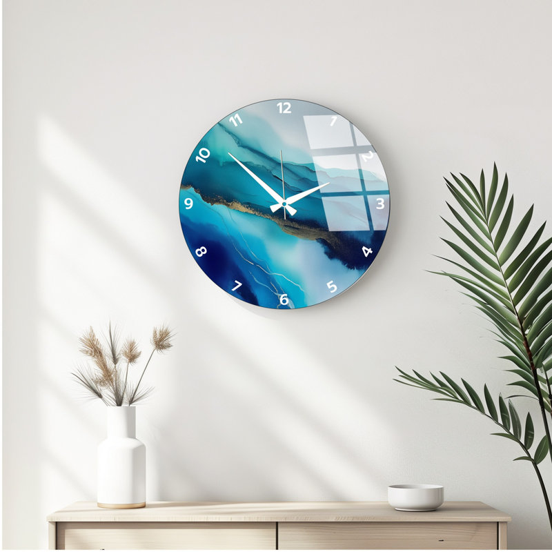 Horloge murale décorative en verre