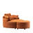 51.2-inch Round Sofa Made Of Linen Fabric, Paired With A Half-moon-shaped Storage Footrest - A Modern And Stylish Seating Design Suitable For Both Living Room And Bedroom, Featuring Both Practicality And Space-saving Features.-1275873822