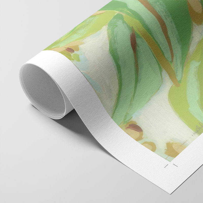 Island Leaf Fresco II - impression sur toile seulement - NON CADRE