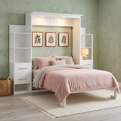 Lit escamotable en bois multi-fonctions