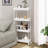 Slim Storage Cart 4 Tier,Bathroom Storage Organizer Rolling Utility Cart, Mobile Shelving Unit Slide Out Storage Cart, White