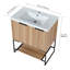 Meuble-lavabo autoportant de 30 po avec lavabo en résine, 30 po x 18 po-110447519