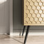 Buffet Mid-Century moderne 63 po - 5 pieds de support et 4 tablettes réglables - Armoire de rangement pour l'entrée ou le salon - Chêne-1732973262