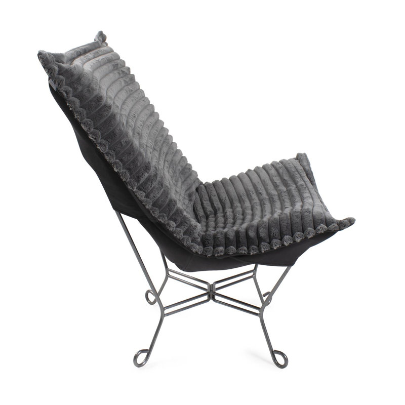 Fauteuil gonflable Shar Pei gris anthracite, Gris anthracite