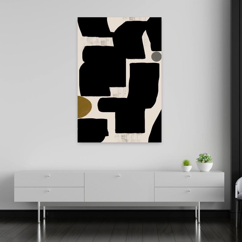 Art contemporain abstrait géométrique, H 60 po x l 40 po