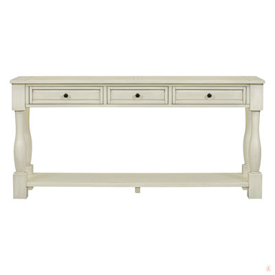 Console Table 63" Long Console Table With Drawers And Shelf For Entryway, Hallway, Living Room