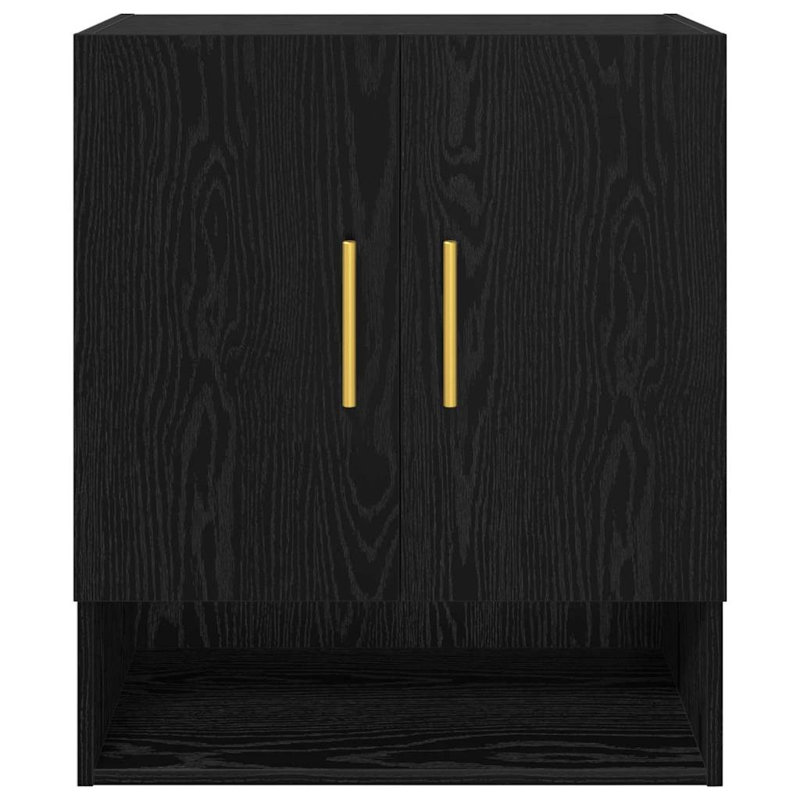 vidaXL Wall Cabinet Wall-mounted Engineered wood Garage Storage Unit, Black Oak