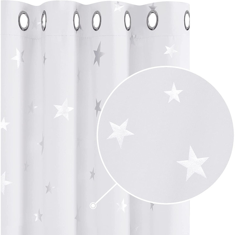 Blackout Curtain Pair, 132 W x 160 D cm, White