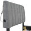 Lit plateforme tapissier gris avec lit gigogne